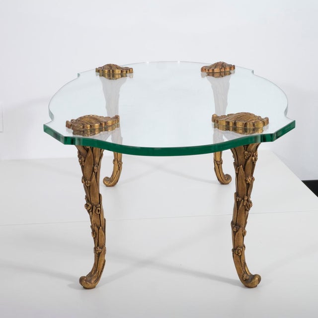P.E. Guerin Gilt bronze coffee table attributed to PE Guerin For Sale - Image 4 of 10