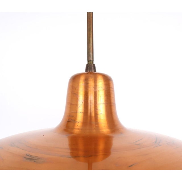 Vintage Copper and Glass Pendant Lamp by Jørn Utzon, 1940s For Sale - Image 9 of 13