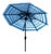 Athens 9Ft Double Top Crank Umbrella, Baby Blue With White Understripe For Sale