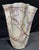 Mid-Century Modern Vintage MCM Murano Style Purple & White Brushstroke Handkerchief Art Glass Vase For Sale - Image 3 of 5