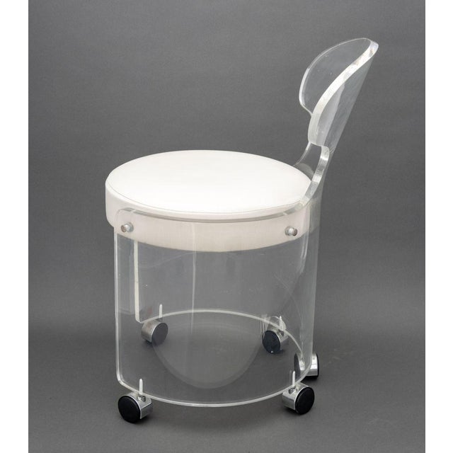 Philippe Starck Style Lucite Vanity Chair For Sale - Image 10 of 11