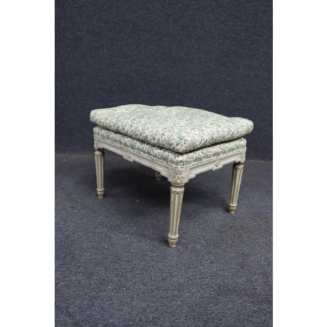 Louis XVI Style Painted Footstool For Sale - Image 12 of 14