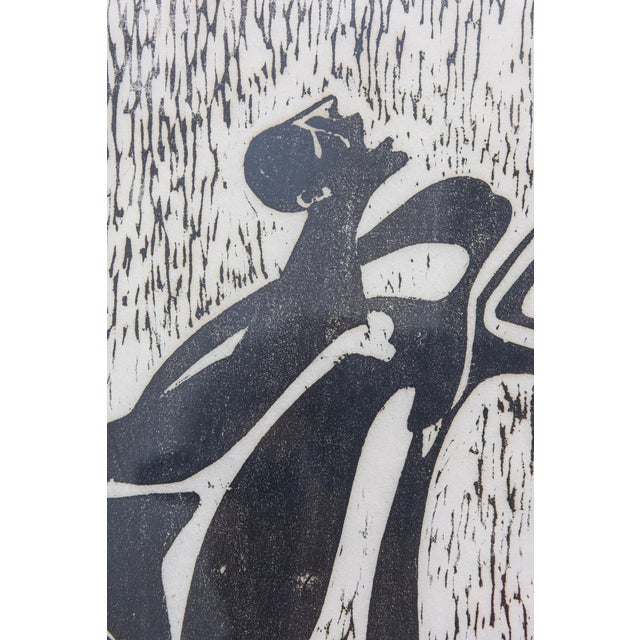 Mid Century Modern Signed Black and White Etching Custom Framed For Sale In Miami - Image 6 of 11