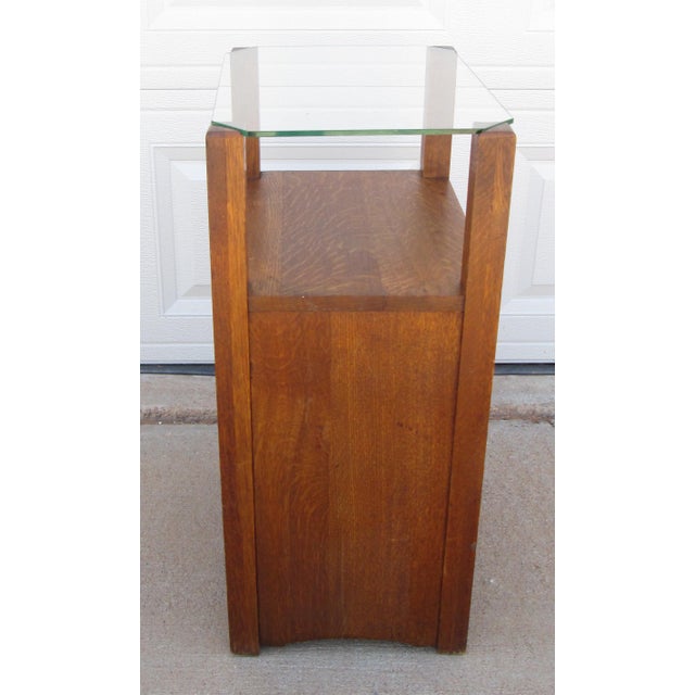 Brown Arts and Crafts Mission Oak Smoker's Table Vice Cabinet by Conrey Davis For Sale - Image 8 of 12