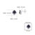 925 Silver Square Cut Iolite Gemstone Stud Earrings With Diamond- A Pair For Sale - Image 9 of 11