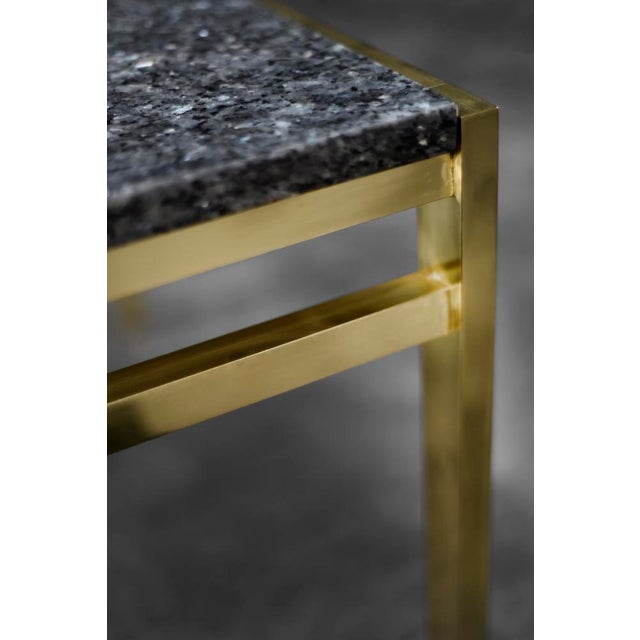 Mid-Century Italian Modern Brass Coffee Table with Stone Top, 1970s For Sale - Image 10 of 18