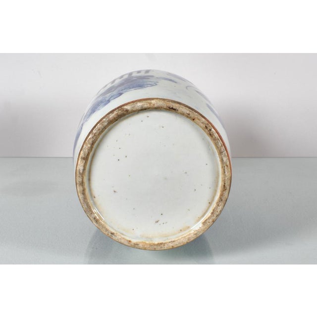Asian Blue and White Porcelain Vase, 1880 For Sale - Image 15 of 16