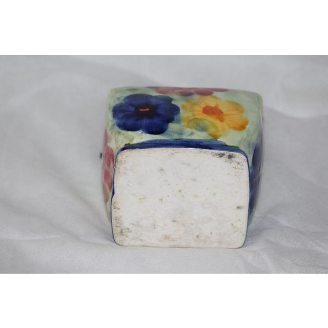 Flower Decor Ceramic Salt Box, 1950s For Sale - Image 13 of 18