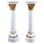 20th Century White Marble & Ormolu Mounted Pedestals, Set of 2 For Sale