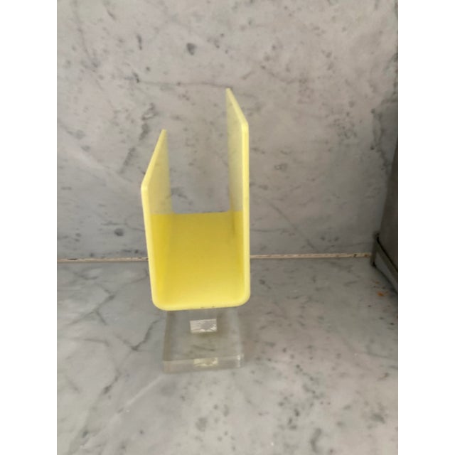 Mid-century retro lucite napkin or letter holder in good vintage condition