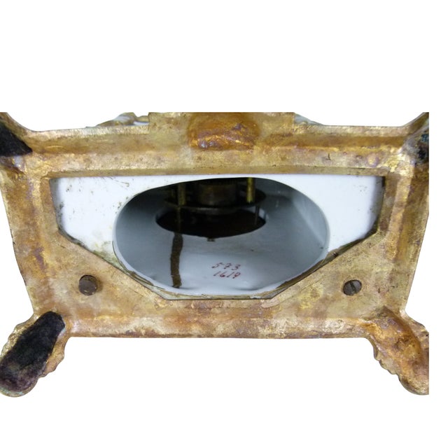 Antique 19thC French Porcelain & Ormolu Mantel Clock | for Restoration | Circa 1880–1890 For Sale - Image 11 of 12