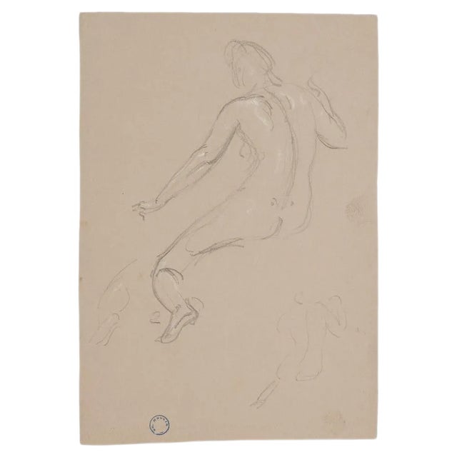 Charles Lucien Moulin - Figures of Women - Drawing - Early 20th-Century For Sale