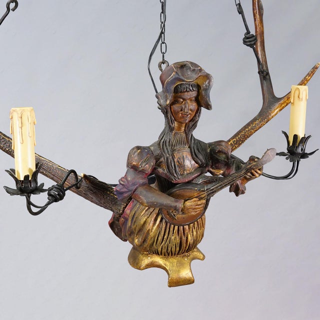Antique Lusterweibchen With Muenchner Kindl, Germany 1900 For Sale - Image 4 of 8