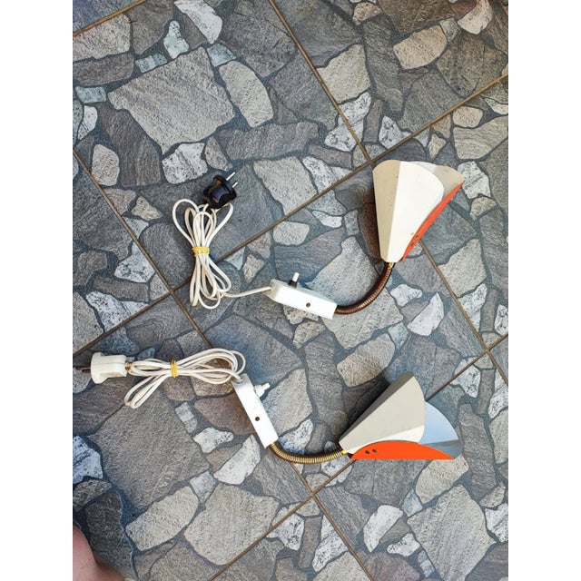 Vintage 60's wall lamp, dimensions: height 23 cm, depth 20 cm, width 10.3 cm. European Plug (up to 250V).The wiring of...