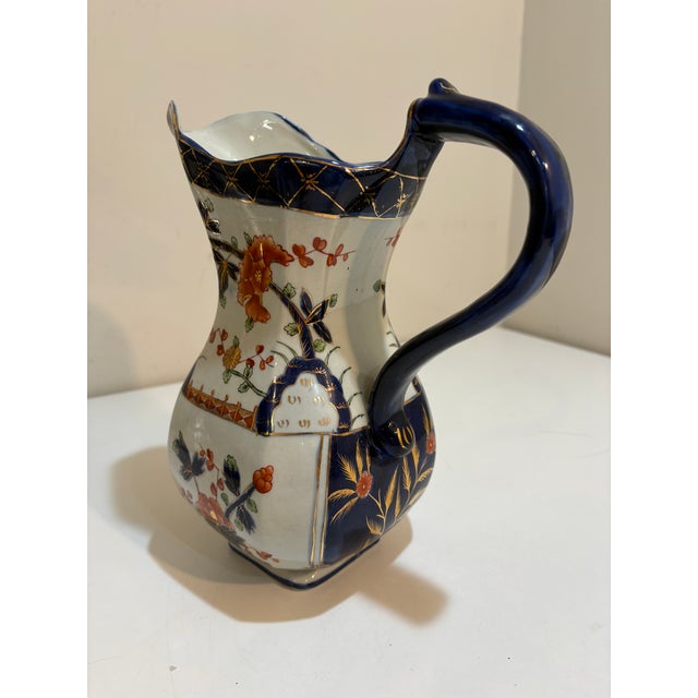 Beautiful antique Mason’s Patent Ironstone pitcher, England, dating to the late Victorian period, circa 1885–1905. This...
