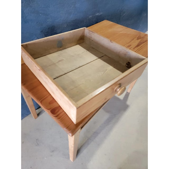 Antique Pine Table With Two Drawers From England For Sale - Image 11 of 12
