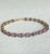 Purple Vintage 1980s 10k Yellow Gold Amethyst Tennis Bracelet For Sale - Image 8 of 8