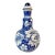 Vintage Italian Ceramic Hand-Painted Blue and White Decorative Decanter. For Sale