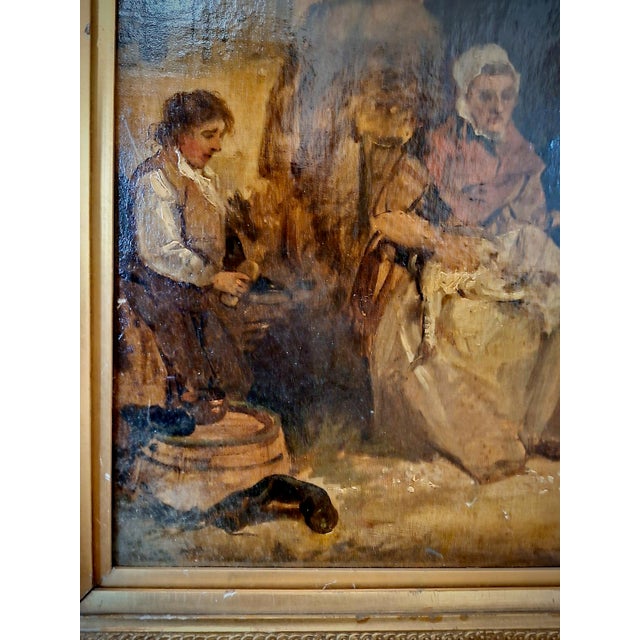 18th Century A Late 18th-Century Rural Family Scene, Attributed to George Morland (1763–1804) For Sale - Image 5 of 13
