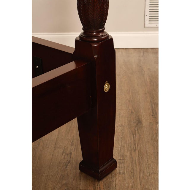 Councill King Size Mahogany Poster Bed Frame For Sale - Image 11 of 18