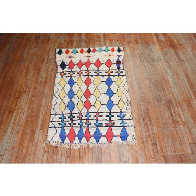 Mid 20th Century Beni Ourain Moroccan Rug - 4'1" x 7' For Sale - Image 18 of 18