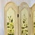 Cream 1980s Vintage Boho Chic Hollywood Regency Coastal Hand Painted Magnolia Room Divider Screen For Sale - Image 8 of 12
