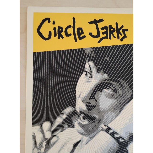 Black Shepard Fairey, Circle Jerks, Silkscreen Print For Sale - Image 8 of 9