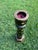 Vintage Hand-Painted Floral Folk Art Candlestick Sculpture For Sale - Image 12 of 12