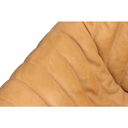 Tan Leather Sandra Armchair and Two Seater Sofa from Cinna, Italy, 1980s, Set of 2 For Sale - Image 8 of 15