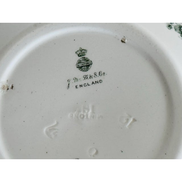 Late 19th Century Minton Genevese Green & White Covered Cheese Dish For Sale - Image 9 of 9