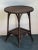 Hollywood Regency Vintage Boho Burnt Bamboo Side Table For Sale - Image 3 of 12