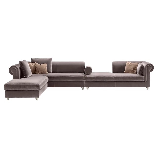 Portofino Gray Sofa by Stefano Giovannoni For Sale