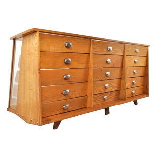 Art Deco Shop Display Cabinet in Oak, 1930s For Sale