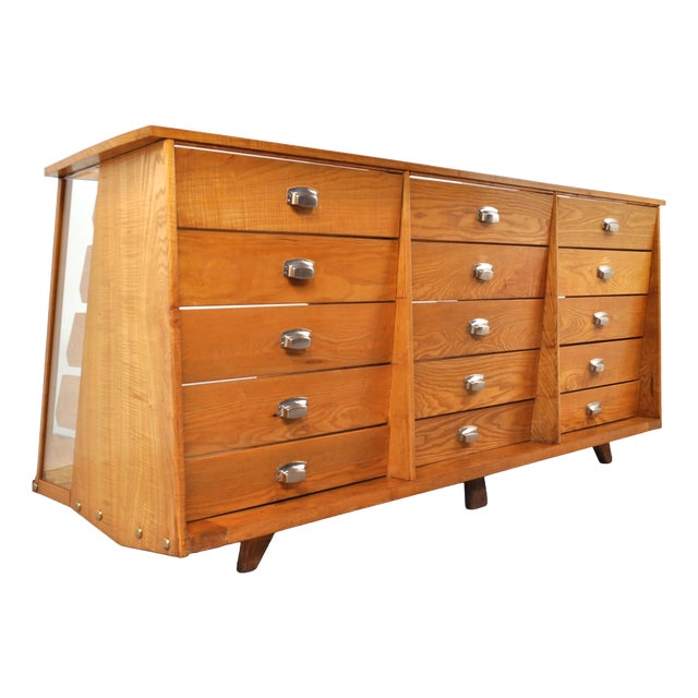 Art Deco Shop Display Cabinet in Oak, 1930s For Sale