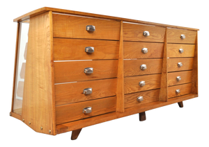 Art Deco Shop Display Cabinet in Oak, 1930s