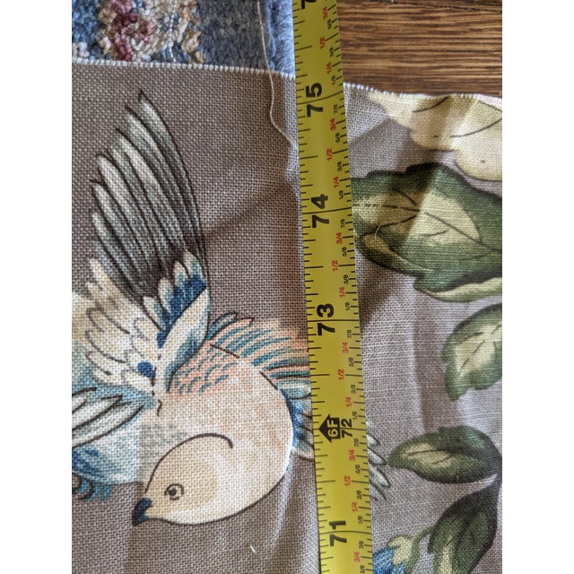 Chinoiserie Bird Botanical "Mudan" Decorator Fabric - 2 Yards For Sale - Image 9 of 14