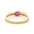 Ruby and Diamond Five-Stone Engagement Band Size 4 in 14k Solid Gold For Sale - Image 10 of 16