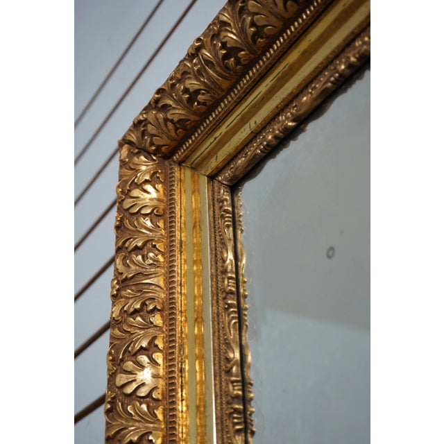 Ornate Rectangular Gold Framed Mirror For Sale - Image 4 of 10