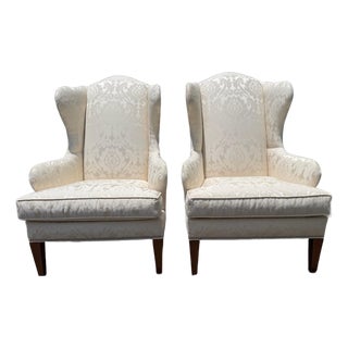 Pair of Ethan Allen Selby Wing Chairs For Sale
