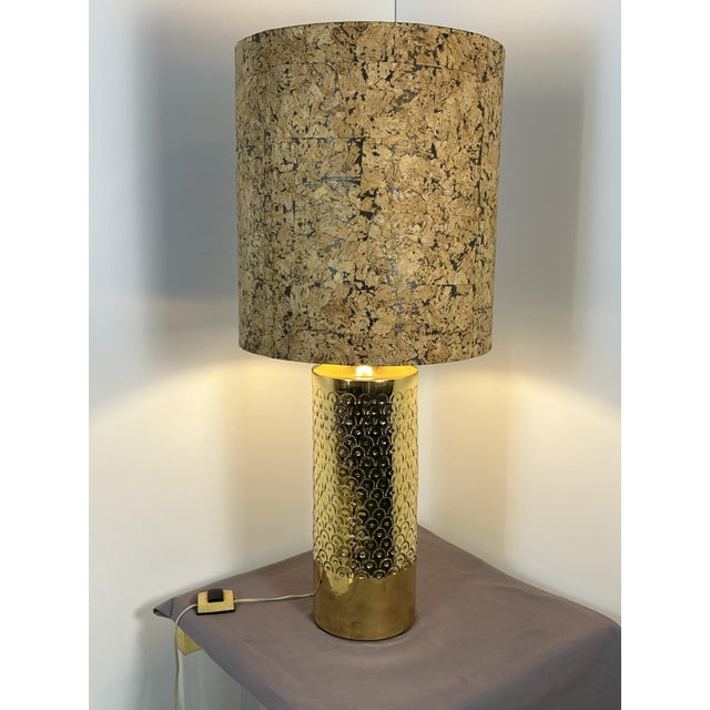 Vintage Golden Table Lamp by Aldo Londi for Bitossi, 1970s For Sale - Image 3 of 10