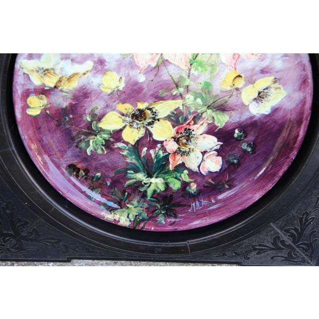 Black Framed Plates by Jérôme Massier for Vallauris, Set of 2 For Sale - Image 8 of 15