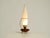 Gold Large Mid-Century Modern Table Lamp in Brass and Teak with Frosted Glass Shade, 1950s For Sale - Image 8 of 18