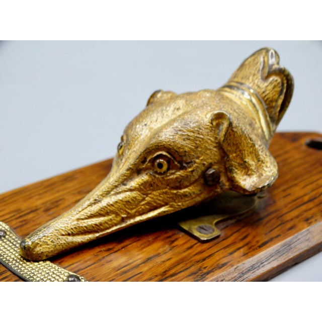 Antique English Greyhound / Whippet Dog Letter Clip Desk Accessory For Sale - Image 4 of 10