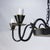 Art Deco Vintage Handcrafted Iron Black and Gold 8-Light Pendant Chandelier For Sale - Image 3 of 10