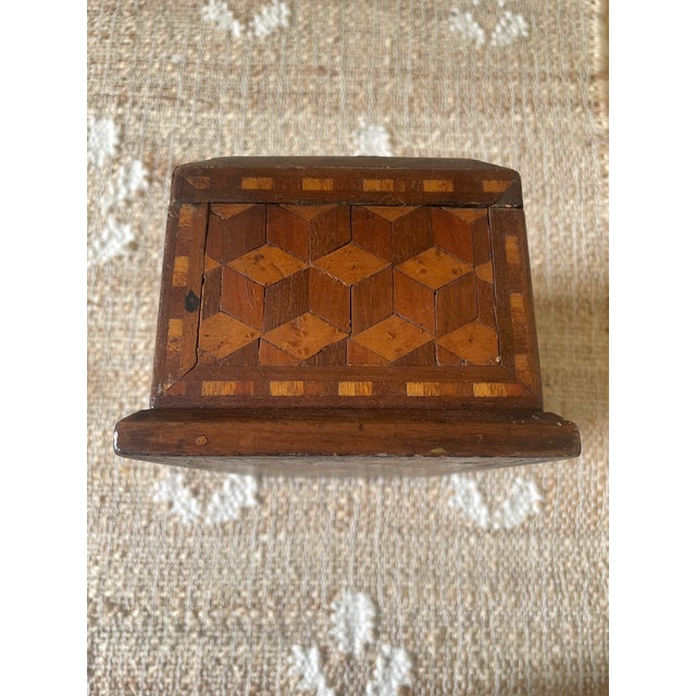 The Antique Rectangle Intricate Parquetry Wooden Jewelry Desk Dresser Box is a stylish and functional jewelry box designed...