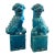 A Pair of 1960s Turquoise Glazed Ceramic Chinese Pho Dogs For Sale
