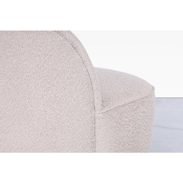 Vintage Brass Swivel Lounge Chairs in Beige Boucle, 1980s For Sale - Image 12 of 12