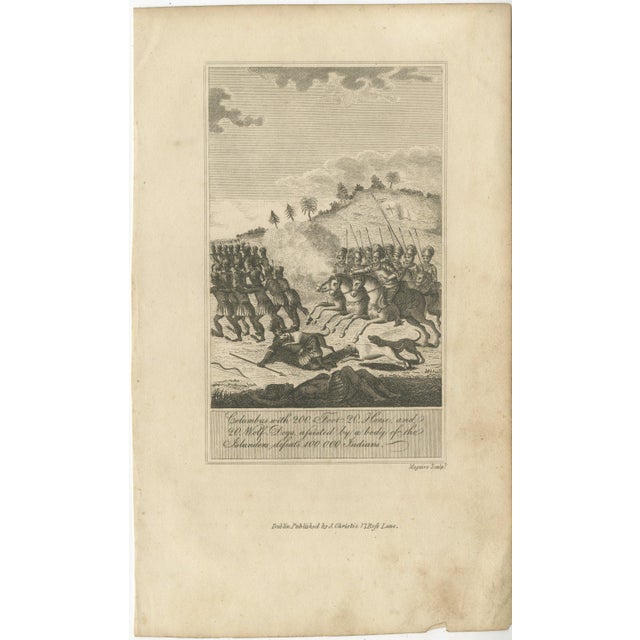 Patrick Maguire, Christopher Columbus Battle in Hispaniola, 1815, Engraving For Sale - Image 3 of 9