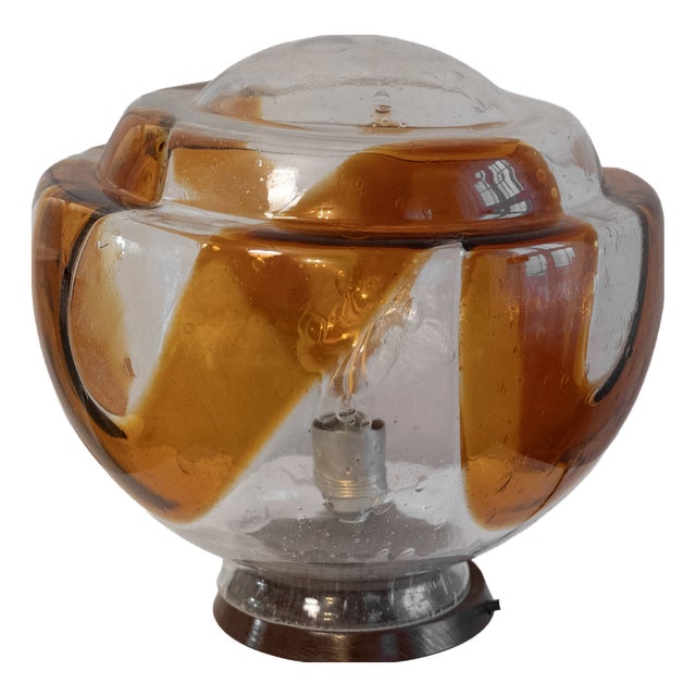 Vintage Murano Glass Table Lamp, 1970s For Sale
