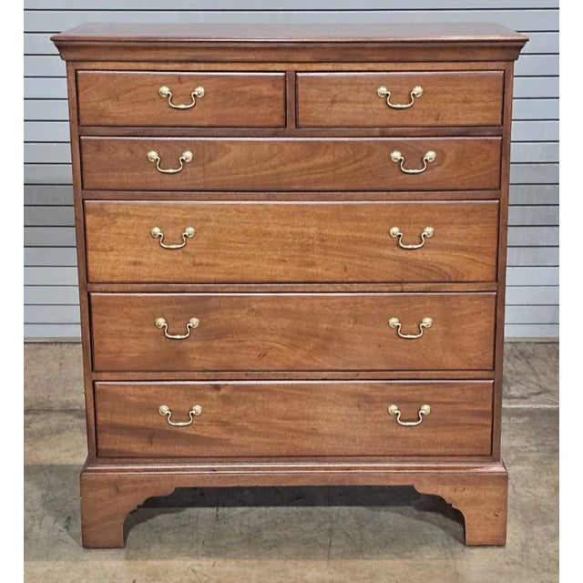 Store Item: Kittinger Williamsburg Collection Mahogany Chippendale Chest of Drawers WA 1002 Description: Adopted from a...
